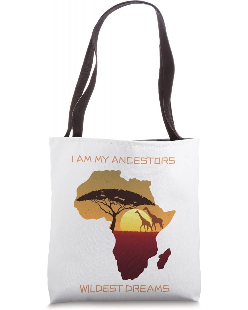 Giraffes and Africa Map Tote Bag $9.43 Totes