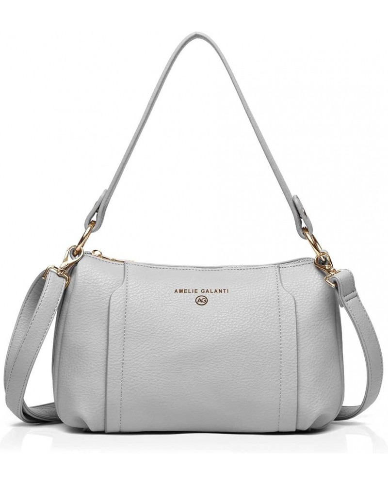 Small Medium Size Crossbody Bag purse for Women,leather Shoulder handbag with Adjustable Strap 991706-gray $18.55 Shoulder Bags