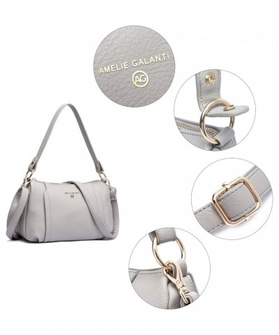 Small Medium Size Crossbody Bag purse for Women,leather Shoulder handbag with Adjustable Strap 991706-gray $18.55 Shoulder Bags