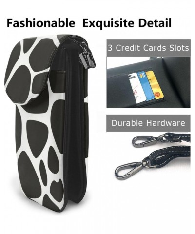 Animal Cow Print Small Flip Crossbody Bag Cell Phone Pouch for Women Wallet Bag Coin Purse $19.71 Crossbody Bags