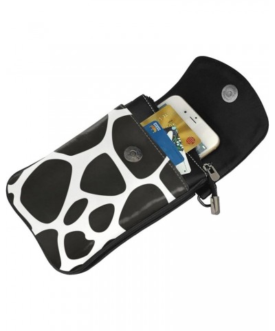 Animal Cow Print Small Flip Crossbody Bag Cell Phone Pouch for Women Wallet Bag Coin Purse $19.71 Crossbody Bags