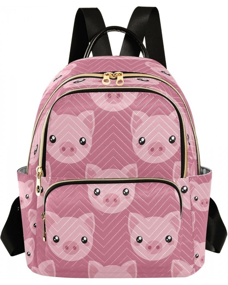 Pig Face Women Backpack Purse Ladies Fashion Shoulder Bag Daypack Travel Bag 10L Small $15.40 Backpacks