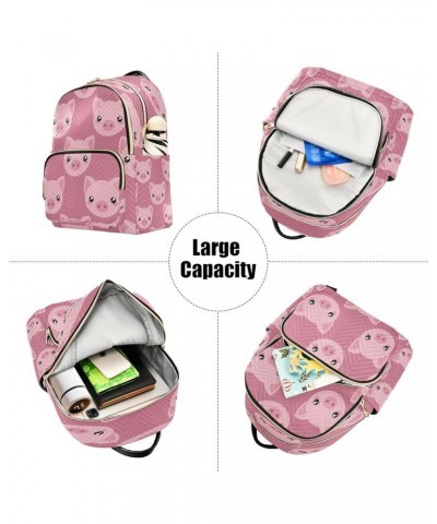 Pig Face Women Backpack Purse Ladies Fashion Shoulder Bag Daypack Travel Bag 10L Small $15.40 Backpacks