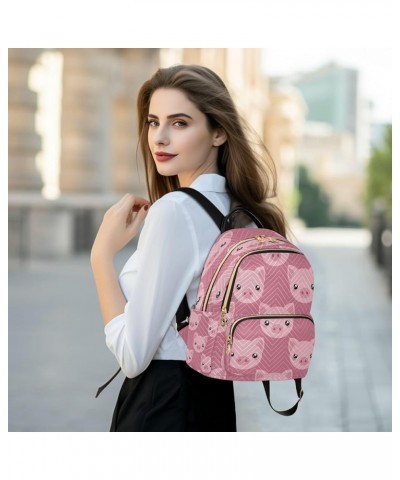 Pig Face Women Backpack Purse Ladies Fashion Shoulder Bag Daypack Travel Bag 10L Small $15.40 Backpacks