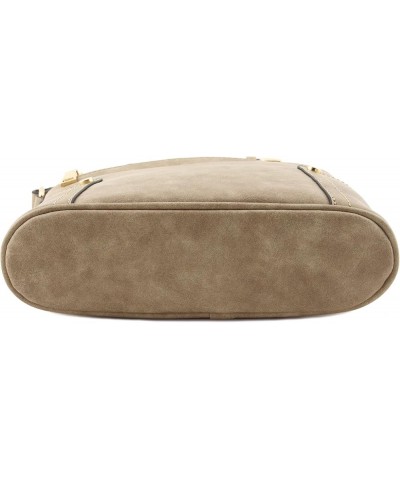 Triple Zip Pocket Medium Crossbody Bag Light Taupe $11.02 Crossbody Bags