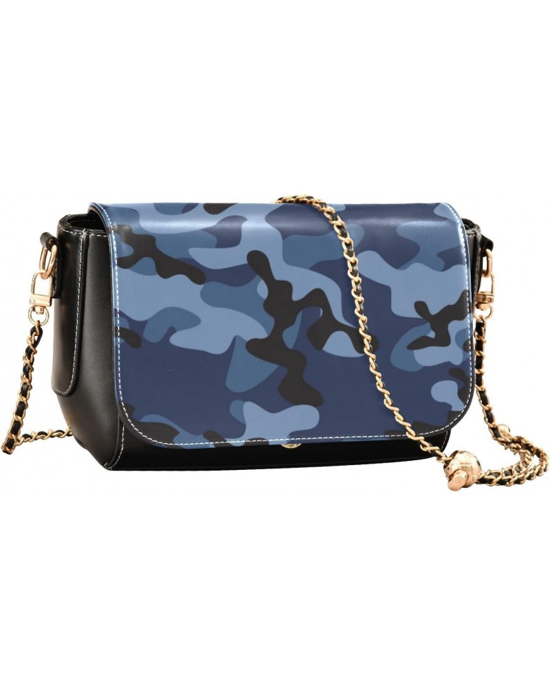 Crossbody Handbag Military Camo Navy Army PU Leather Shoulder Bag Sturdy Travel Pouch Compact Chic Bag for Women Everyday Use...