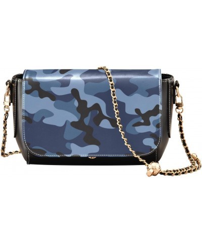 Crossbody Handbag Military Camo Navy Army PU Leather Shoulder Bag Sturdy Travel Pouch Compact Chic Bag for Women Everyday Use...