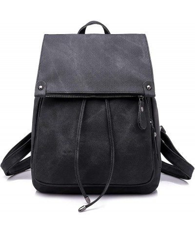 Backpacks and Purses for Women Waterproof Anti-theft Lightweight PU Leather Nylon Shoulder Bag Travel Rucksack Black $21.65 B...