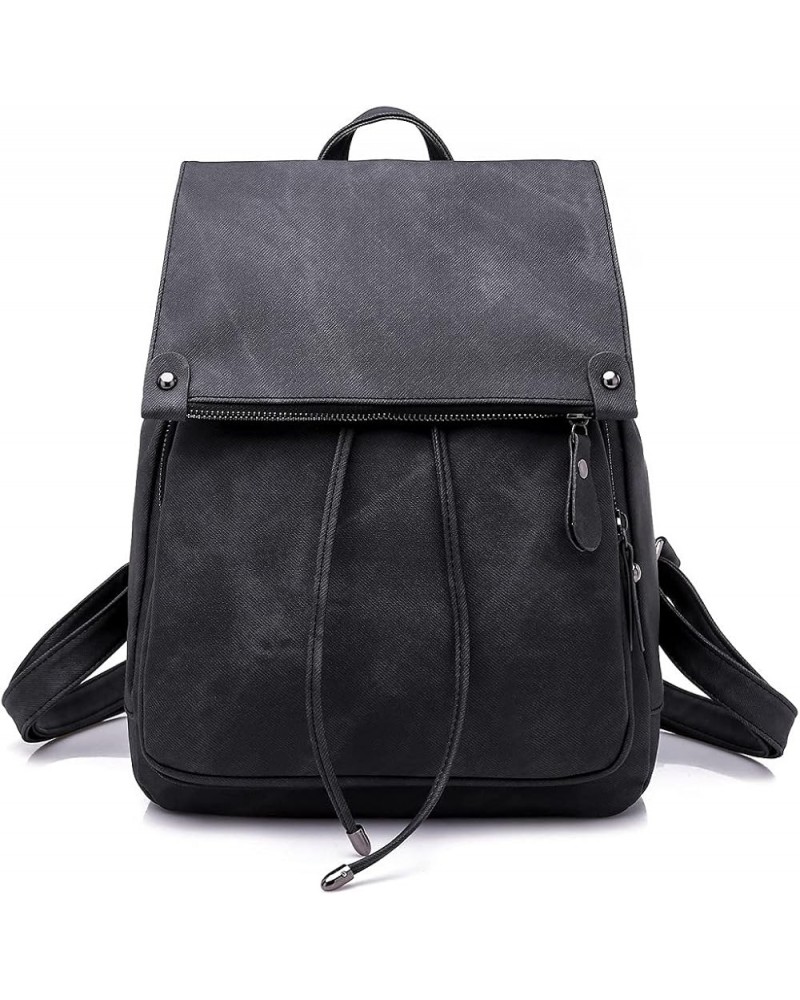 Backpacks and Purses for Women Waterproof Anti-theft Lightweight PU Leather Nylon Shoulder Bag Travel Rucksack Black $21.65 B...