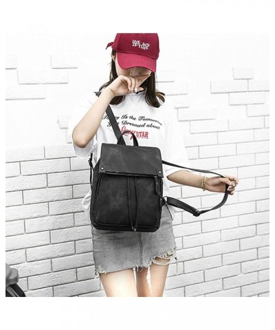 Backpacks and Purses for Women Waterproof Anti-theft Lightweight PU Leather Nylon Shoulder Bag Travel Rucksack Black $21.65 B...