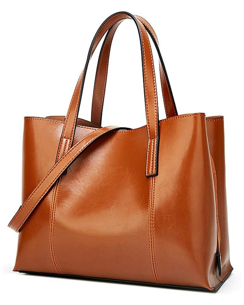 Large Capacity Tote Purse for Women, Retro Handbags Hobo Shoulder Satchel Bag Brown $20.20 Hobo Bags