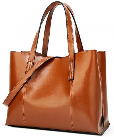 Large Capacity Tote Purse for Women, Retro Handbags Hobo Shoulder Satchel Bag Brown $20.20 Hobo Bags