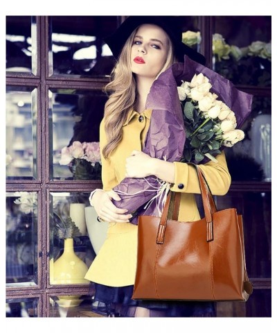 Large Capacity Tote Purse for Women, Retro Handbags Hobo Shoulder Satchel Bag Brown $20.20 Hobo Bags