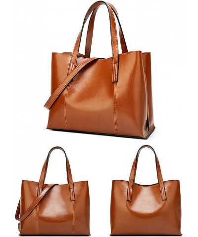 Large Capacity Tote Purse for Women, Retro Handbags Hobo Shoulder Satchel Bag Brown $20.20 Hobo Bags