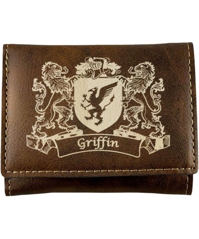 Griffin Irish Coat of Arms Rustic Leather Wallet $17.07 Wallets