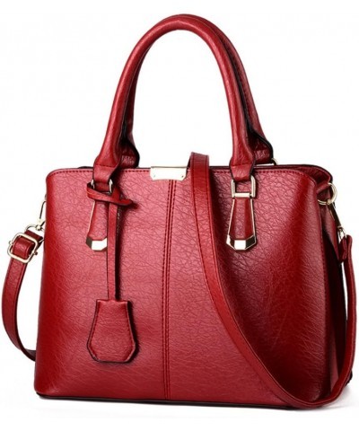 Women Satchel Handbag Tote Purse Top Handle Bag Shoulder Bag Burgundy $11.61 Satchels