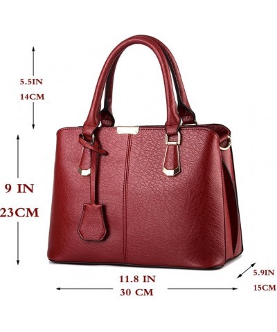 Women Satchel Handbag Tote Purse Top Handle Bag Shoulder Bag Burgundy $11.61 Satchels