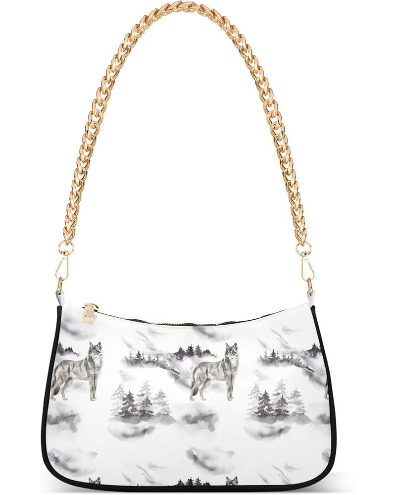 Christmas Gonme Cane Phone Purse Small Hobo Purse Women's Vintage Handbags Shoulder Handbag Forest Wolf Grey $15.59 Shoulder ...