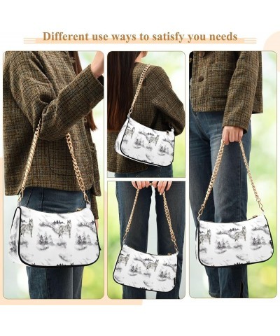 Christmas Gonme Cane Phone Purse Small Hobo Purse Women's Vintage Handbags Shoulder Handbag Forest Wolf Grey $15.59 Shoulder ...