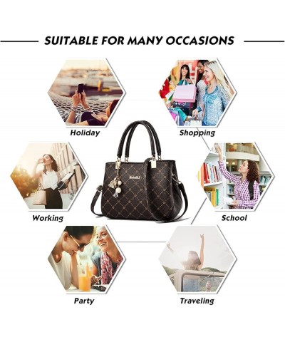 Women's Purses and Handbags Ladies Fashion Vegan PU Leather Top Handle Tote Bags Crossbody Satchel Shoulder Handbags Color 5 ...