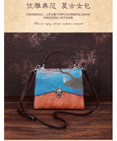 Women's bag with a vintage design Red $44.72 Satchels