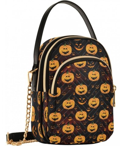 Halloween Cell Phone Purse Jack-o-lantern Crossbody Handbag Durable Shoulder Bag Sturdy Travel Pouch Compact Chic Bag for Wom...