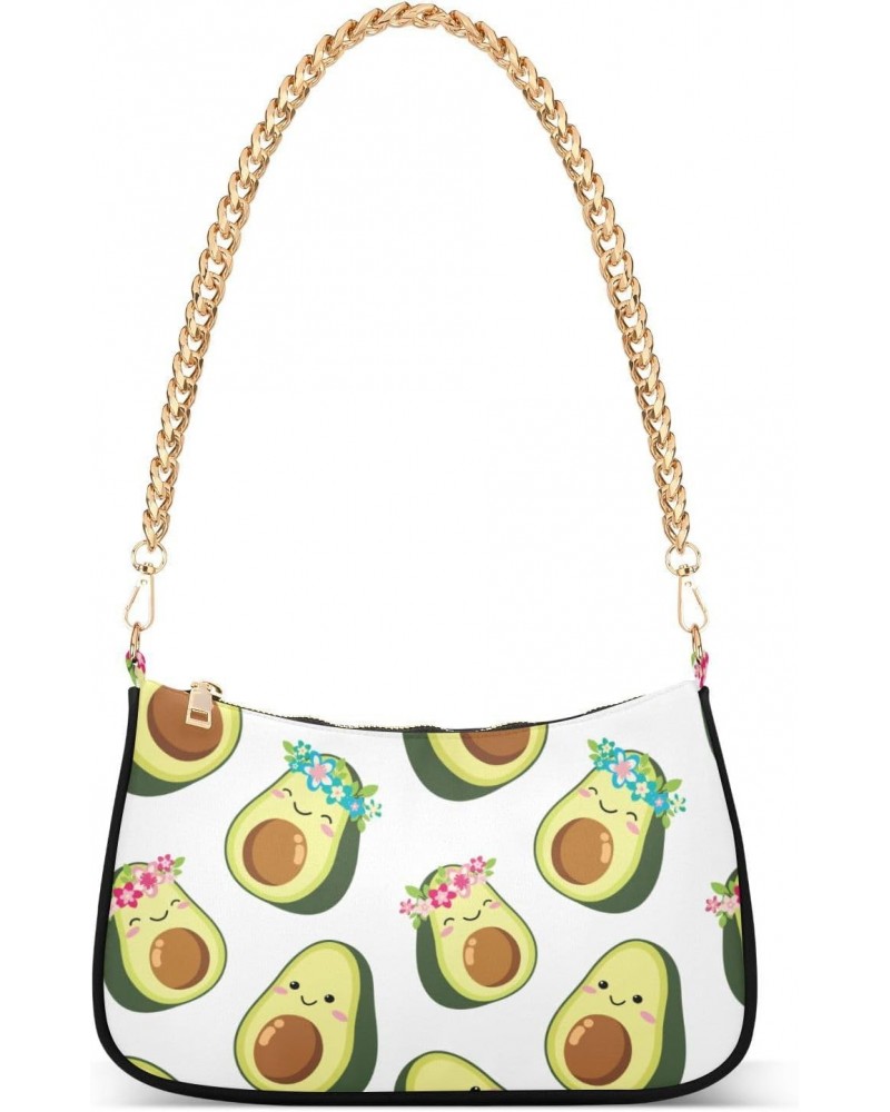 Fruit Shoulder Bag Avocado Just Married Couple Women Clutch Handbag Shoulder Purch Boho Bag Date Chain Bag Tote Bag Spring Ho...