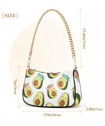 Fruit Shoulder Bag Avocado Just Married Couple Women Clutch Handbag Shoulder Purch Boho Bag Date Chain Bag Tote Bag Spring Ho...