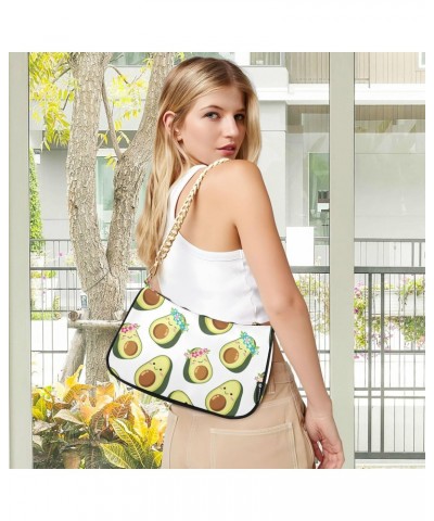 Fruit Shoulder Bag Avocado Just Married Couple Women Clutch Handbag Shoulder Purch Boho Bag Date Chain Bag Tote Bag Spring Ho...