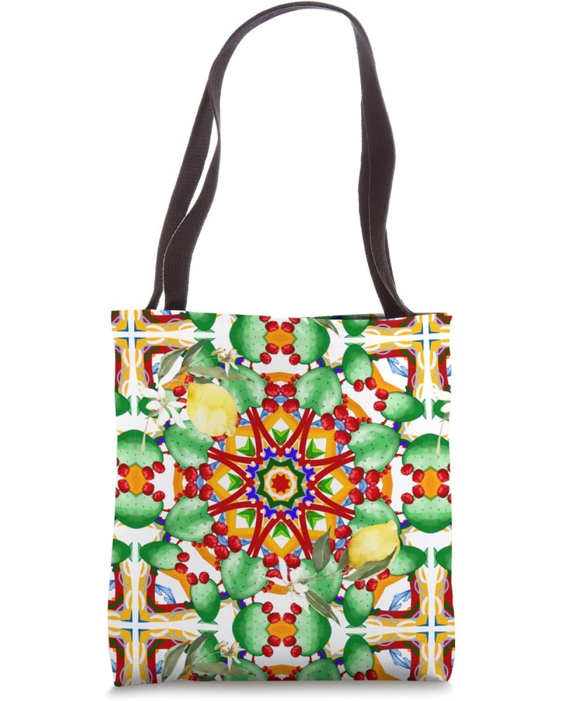 Mediterranean art,Italian style,cactus,summer,lemon art Tote Bag $16.52 Totes