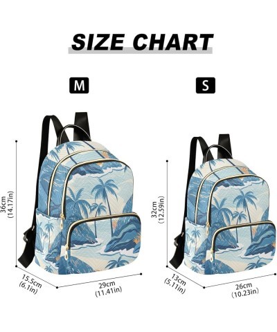 Mini Backpack Purse for Women, Trees Mountain Ocean Sea Travel Bag Casual Daypack Shoulder Bag Small $17.27 Backpacks