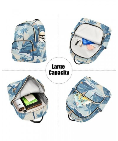 Mini Backpack Purse for Women, Trees Mountain Ocean Sea Travel Bag Casual Daypack Shoulder Bag Small $17.27 Backpacks