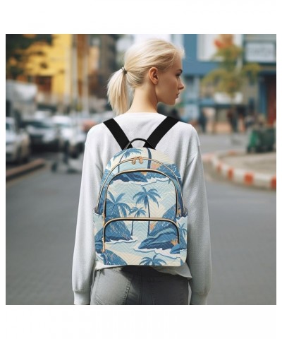 Mini Backpack Purse for Women, Trees Mountain Ocean Sea Travel Bag Casual Daypack Shoulder Bag Small $17.27 Backpacks