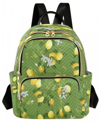 Lemon Branch Fruits Flower Women Backpack Purse Ladies Fashion Shoulder Bag Daypack Travel Bag 10L Small $18.19 Backpacks