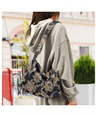 Mexican Flowers Shoulder Tote Bags for Women Furry Crossbody bag Hobo Handbag Purses for Working Traveling Shopping $9.24 Totes