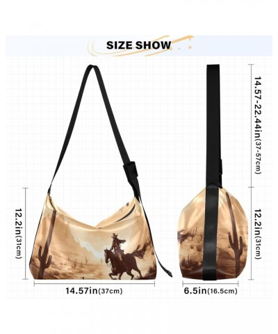 Western Cowboy Crossbody Bag Hobo Handbag Purse Fashion PU Leather Shoulder Bags for Women $20.39 Hobo Bags