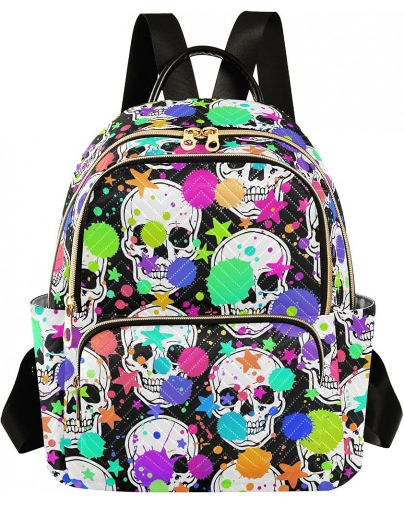 Travel Backpack Purse for Women Fashion Anti-theft Work Casual Rock Skull Daypack Shoulder Bag Medium Size Small $20.71 Backp...