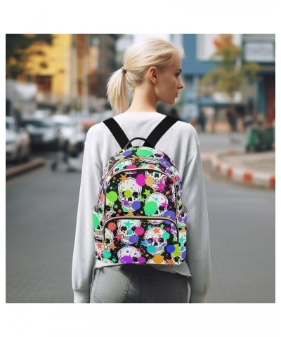 Travel Backpack Purse for Women Fashion Anti-theft Work Casual Rock Skull Daypack Shoulder Bag Medium Size Small $20.71 Backp...