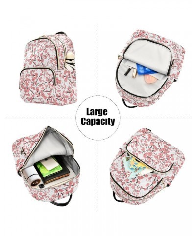 Japanese Flower Women's Backpack Purse Causal Daypack Work Travel College Business Trip Bag Shoulder Bag Medium $21.23 Backpacks