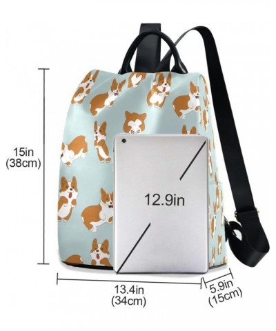 Happy Animal Dogs Women Backpack Anti-theft Handbag Purse Travel Bag Fashion Shoulder Bags $20.00 Backpacks