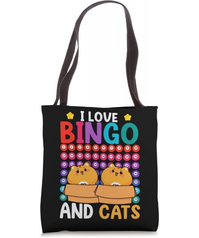 Animal Cat Lover Lotto Bingo Player Pet Gambling Hobby Bingo Tote Bag $15.67 Totes