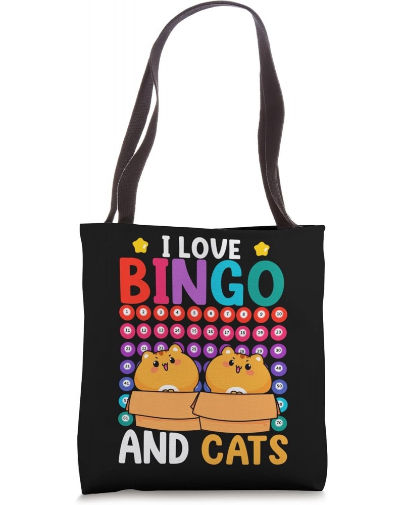 Animal Cat Lover Lotto Bingo Player Pet Gambling Hobby Bingo Tote Bag $15.67 Totes