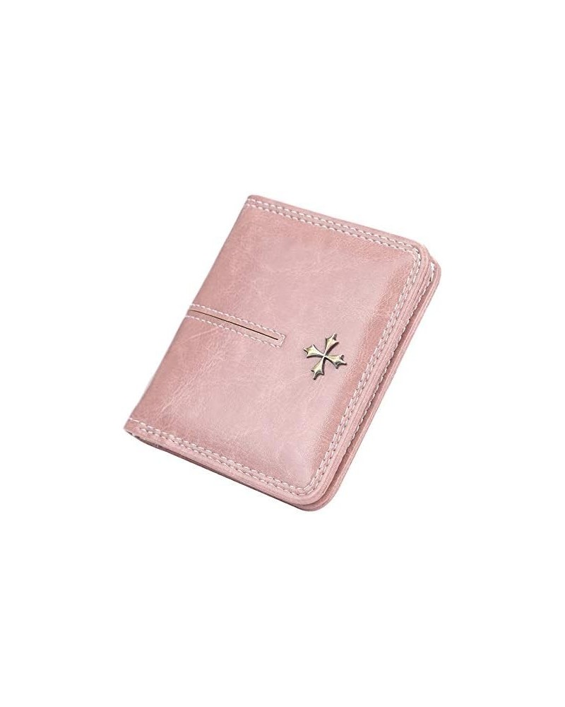 Small Wallet for Women Zip Bifold Vintage Wallet Goth Purse Mini Leather Cash Wallets with Zipper Coin Pocket (Black,Small) P...