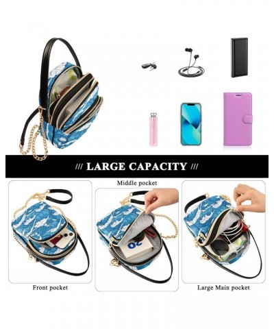 Vintage Japanesenstorms Crossbody Bags for Women Cross Body Bags Phone Bags Wallet with Chain Strap for Travel Daily Use $9.8...