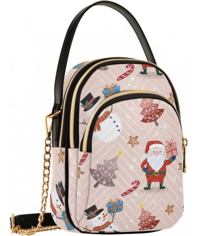 Christmas Tree Santa Snowman Crossbody Bag for Women Cell Phone Purse Wallet with Removable Chain Shoulder Handbag for Travel...