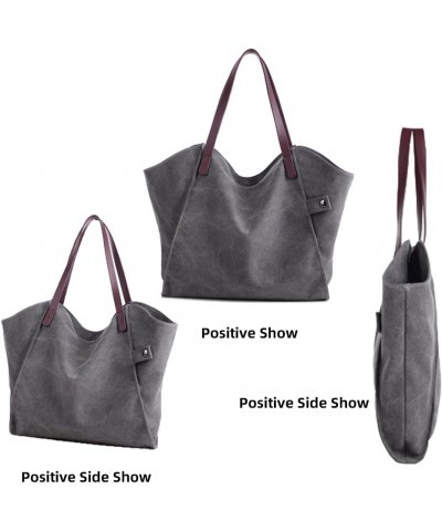 Women's Cloth Tote Bag Canvas Shoulder Bag Top Handle Handbag Travel Satchel Purse Large Capcity Crossbody Bag Coffee $39.20 ...