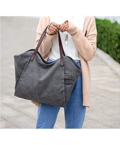 Women's Cloth Tote Bag Canvas Shoulder Bag Top Handle Handbag Travel Satchel Purse Large Capcity Crossbody Bag Coffee $39.20 ...