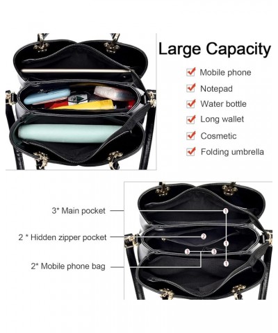 Fashion Womens Handbag Shoulder Bag Crossbody Bag Large Capacity Black $28.69 Shoulder Bags