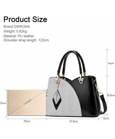 Fashion Womens Handbag Shoulder Bag Crossbody Bag Large Capacity Black $28.69 Shoulder Bags