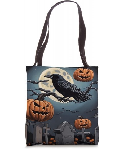 Halloween Graveyard Friends Fun Spooky Season Art Tote Bag $11.04 Totes